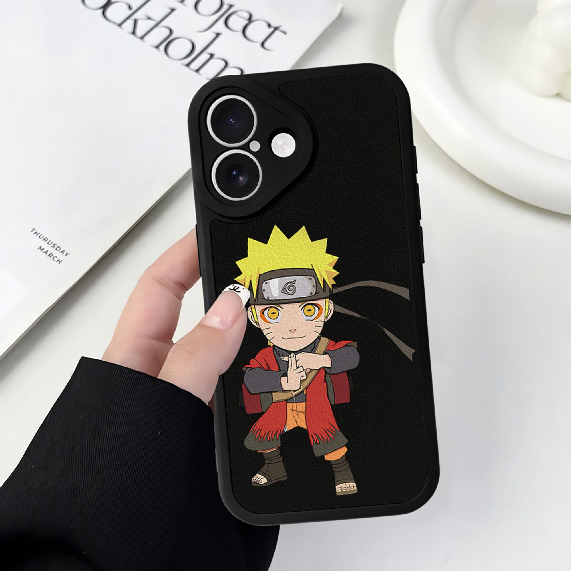 （画像用） NARUTO -ナルト- うずまき ナルト Uzumaki Naruto 【iPhone 16シリーズ対応】シリコンスマホケース（レザー調） 材質：シリコン